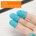 thumbnail image 5 of Uxcell Finger Tips Anti Slip Fingertip Protector, 20 Pack 30mm Silicone Finger Guard, Light Blue, 5 of 6