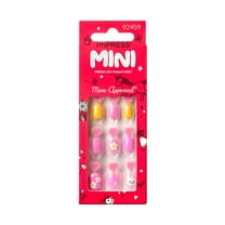 imPRESS Mini Easter Press-On Nails for Kids, No Glue Needed, Pink, Squoval, 21 Ct.