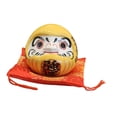 thumbnail image 1 of Alcancía Daruma de cerámica, artesanía, estatua, figura japonesa, decoración de escritorio, ahorro amarillo, 1 of 9