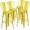 Yellow, variant on Flash Furniture Commercial Grade 4 Pack 30" High Black Metal Indoor-Outdoor Barstool with Removable Back