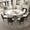 Black Base+round Top, variant on Montary 9 Piece Modern Dining Table Set of 8, Round 59" D Faux Marble Dining Table with Lazy Susan, Sintered Stone Top and Black Stainless Steel Base Dining Room Table with 8 Dining Chairs