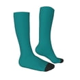 thumbnail image 4 of Lsque Teal Printed Crew Socks Men's Women's LightWeight Thin Casual Calf Socks ,Knee High Socks,Cotton Socks, 4 of 9