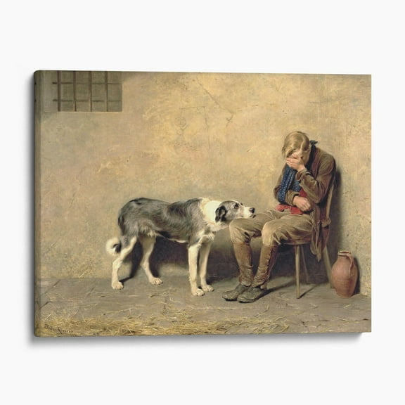Fidelity, 1869 by Briton Riviere Canvas Wall Art Print