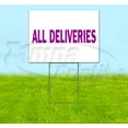 thumbnail image 1 of All Deliveries (18" x 24") Yard Sign, Includes Metal Step Stake, 1 of 6