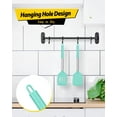 thumbnail image 5 of Bundlepro Pack of 2 Silicone Spatulas Turners, Non Stick Slotted and Solid Kitchen Utensils,Green, 5 of 6