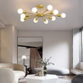 thumbnail image 2 of Semi Flush Mount Ceiling Light,10-Light E26 Base Modern Black Sputnik Chandelier,Industrial Ceiling Lamp Fixture for Kitchen Farmhouse Living Room Dining Room (Bulbs Not Included), 2 of 6