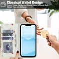 thumbnail image 3 of Dteck for iPhone 16E (2025) Wallet Case with Card Holder, Shockproof PU Leather Flip RFID Blocking Protective Phone Cover with 3 Card Slots Kickstand Wrist Strap for Women and Men, A, 3 of 8