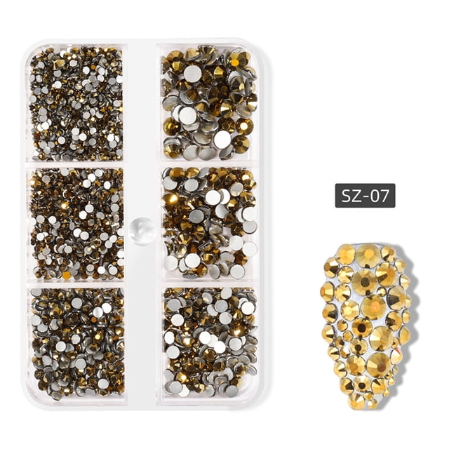 Iumwxz Boxed Nail Art Rhinestone Jewelry Flat Rhinestone Heavenly Light Nail Jewelry