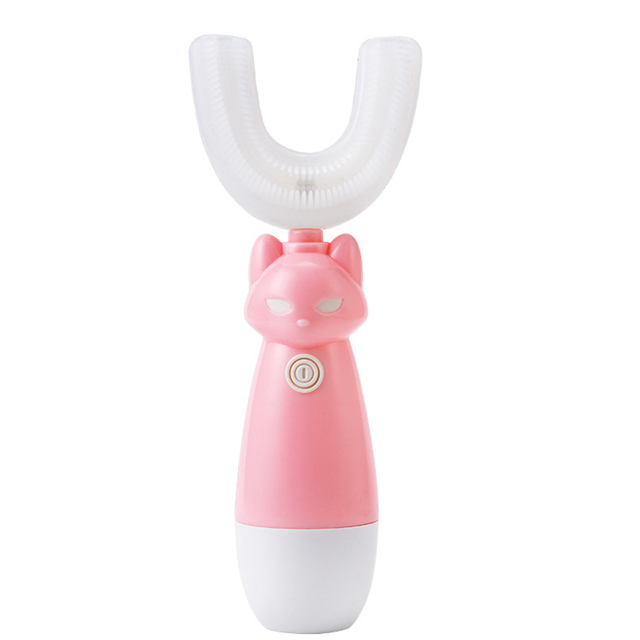 Cepillo de dientes eléctrico para niños impermeable, ultrasónico, limpieza automática de 360 °, cepillo de dientes para niños pequeños de 3 a 7 años, niños y niñascabezal de cepillo grande Jormftte CPB-DE-LYY531-1