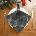 thumbnail image 2 of Coolnut Black and Gold Marble Cloth Napkins Set of 1,Reusable Washable Polyester Dinner Table Napkins for Kitchen,Dining,Restaurant,Party Decoration, 2 of 7