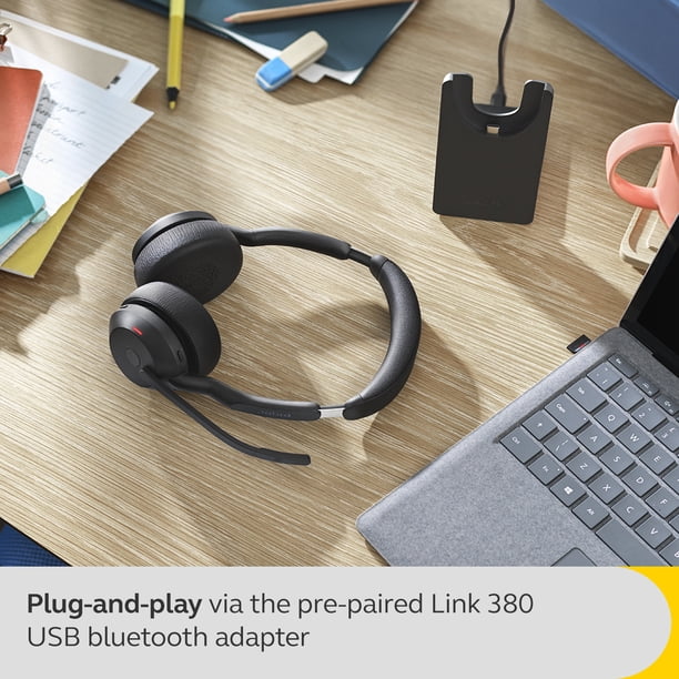 Jabra Evolve2 55 Stereo UC Wireless Headset with Active Noise