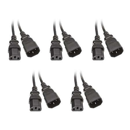 Marginmart Computer Monitor Power Extension Cord Black C13 To