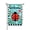 Color 3, variant on Amhnf Linen Garden Flag With Floral Wreath And Welcome Sign For Home Outdoor Garden Yard Decor 12x18 inch
