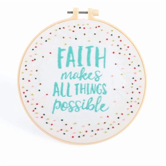 Embroidery Kit - Faith Makes All Things Possible, (Hardcover)