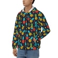 thumbnail image 3 of Kdxio Colorful Pineapple Print Men Hoodies Casual Hoodies for Men with Zip Pockets Full Zip Long Sleeve Sweatshirt Sports Hooded Jacket-Large, 3 of 5