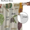 thumbnail image 6 of Vegetables Kitchen Curtains Vintage Botanical Kitchen Decor Rustic Fresh Tomato Carrot Farm Pumpkin Educational Learning Small Short Window Drapes Fabric 2 Panels, 6 of 6
