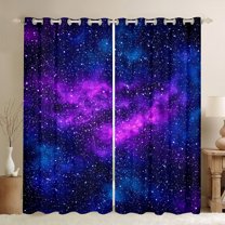 Castle Fairy Teens Kids Galaxy Cosmos Curtains Pack of 2 (42x84 Each),Outer Space Curtains Blackout,Abstract Gradient Universe Bedroom Curtains,Ultra Soft Home Decor
