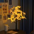 thumbnail image 2 of Qholemyo Small Tree Lights LED Christmas Party Decor Birch Tree Lights Thanksgiving Easter Indoor Maple Leaf Tree artificial tree artificial plants indoor faux plants, 2 of 6