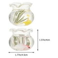 thumbnail image 2 of 2pcs Miniature Fish Bowl Doll House Fish Tank Miniature Fancy Carp Bowls Random Style, 2 of 8
