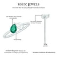 thumbnail image 5 of Rosec Jewels Lab Grown Emerald Diamond 2 Stone Promise Ring - Toi Et Moi Ring - AAAA Grade - Ready to Gift for Valentines Day, 14K White Gold, US 9.00, 5 of 8