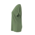 thumbnail image 4 of Weikingp Women's Short Sleeve Shirts，Cropped T Shirts for Women Graphic Tees Cute Graphic Tees Cotton Boho Tops for Women Ribbed Short Sleeve Tops for Women Tunic Tops Green S, 4 of 5