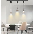 thumbnail image 5 of FSLiving 7W Adjustable Levitate Track Pendnat Light J-Type Retractable Lift Lamp with Minimalist Modern Aluminum&Acrylic Shade Indoor Island Light Morning Glory Lamp,Grey - Set of 3, 5 of 7