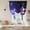 Blue Purple Dark Blue, variant on Purple Butterflies Balloon Curtains 63 Inch Length for Living Room/Bedroom, Modern Abstract Fantasy Gradient Rod Pocket Privacy Door Curtains Decorative Tie Up Shade for Window 52"x63"