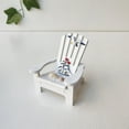 thumbnail image 2 of Mini Beach Chair Ornaments for Coastal, Ocean, Nautical Theme Home Bathroom Decorations - Handcrafted Pine Mediterranean Style Doll Chair (4 in), 2 of 8