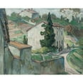 thumbnail image 2 of Anna Boberg 14x12 Black Ornate Wood Framed Double Matted Museum Art Print Titled: The Red Roofs. Study from the South of France (1927), 2 of 5