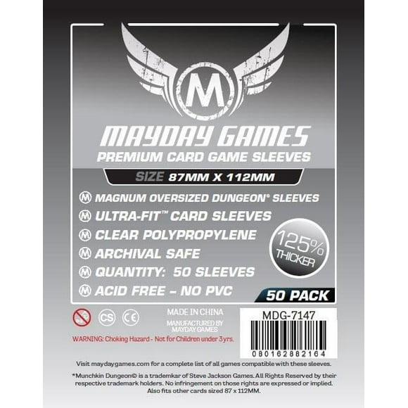 Magnum Oversized Munchkin Dungeon Premium Card Sleeves (87mm x 112mm) 50 Premium Sleeves Per Pack