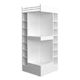 thumbnail image 2 of 46" Tall White Corner Bar Cabinet With 14 For An Elegant Living Room Modern 3 Liquor Bottle And 2 Open Shelves, 2 of 3