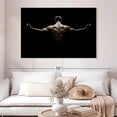 thumbnail image 2 of Elephant Stock Muscular Back Wall Art - Horizontal Canvas Wall Art - Living Room Wall Decor - Hobbies And Lifestyle Canvas - Black And Beige Decor - 51" x 34", 2 of 8