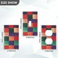thumbnail image 7 of Yayeee Duplex Wall Plate 1-Gang 4.5"x2.7" Home Receptacle Light Switch Decorative Outlet Cover, Red and Purple Plaid Pattern, 7 of 7