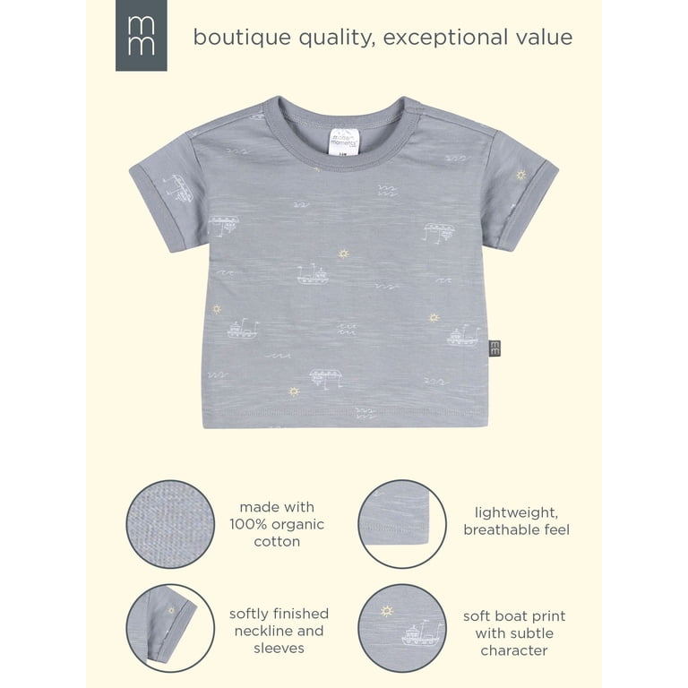 Modern Moments Gerber Baby Boy Organic Short Sleeve Top photo 7