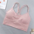 thumbnail image 3 of Womens Sports Bras Woman Bras With String Quick Dry Shockproof Running Fitness Large Size Underwear Bras for Women No Underwire Pink 2XL, 3 of 8