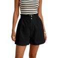 thumbnail image 7 of Utoimkio High Waist Button Shorts for Women Casual Paper Bag Waist Summer Shorts with Pockets, 7 of 7