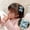 Blue#338, variant on Hair Bow Hair Clips for Women | Long Satin Silk Ribbon Bows | Beige Cream Hair Accessories | Voluminous Full Look | Durable Easy Attachment | Pack of 2
