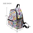 thumbnail image 3 of FORMRS School Backpack with Front Zippered Pocket 12" Student Travel Daypack, Purple Wildflower Pattern, 3 of 6