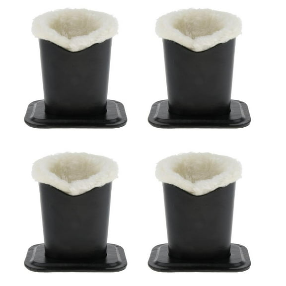 4 Pack PU Leather Plush Lined Eyeglass Holder Stand Glasses Upright Desktop Case