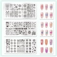 thumbnail image 3 of Juego de 3 placas para estampar uñas con diseño de fuegos artificiales para fiestas de cumpleaños. Plantillas para manicura con números y motivos de pasteles. Elementos para celebraciones., 3 of 7