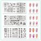 thumbnail image 3 of Juego de 3 placas para estampar uñas con diseño de fuegos artificiales para fiestas de cumpleaños. Plantillas para manicura con números y motivos de pasteles. Elementos para celebraciones., 3 of 7