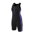 thumbnail image 3 of DOLFIN Women's Aquashape Zip Front Unitard Swimsuit, Blue, 20, 3 of 3