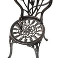 thumbnail image 4 of Cast Aluminum Patio Furniture Tulip Design Bistro Set Antique Copper, 4 of 6