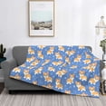 thumbnail image 2 of Naloa Corgi Flannel Blankets - Thick and Warm Blanket for Winter, Soft Fuzzy Plush King Blanket for All Seasons80"x60", 2 of 6