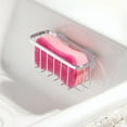 thumbnail image 2 of Stainless Steel Dish Sponge Holder Basket with Suction Cups, Ideal for Kitchen Sinks and Bathroom Organization, 2.25"D x 2.5"W x 5.75"H, Set of 1, Polished, 2 of 4