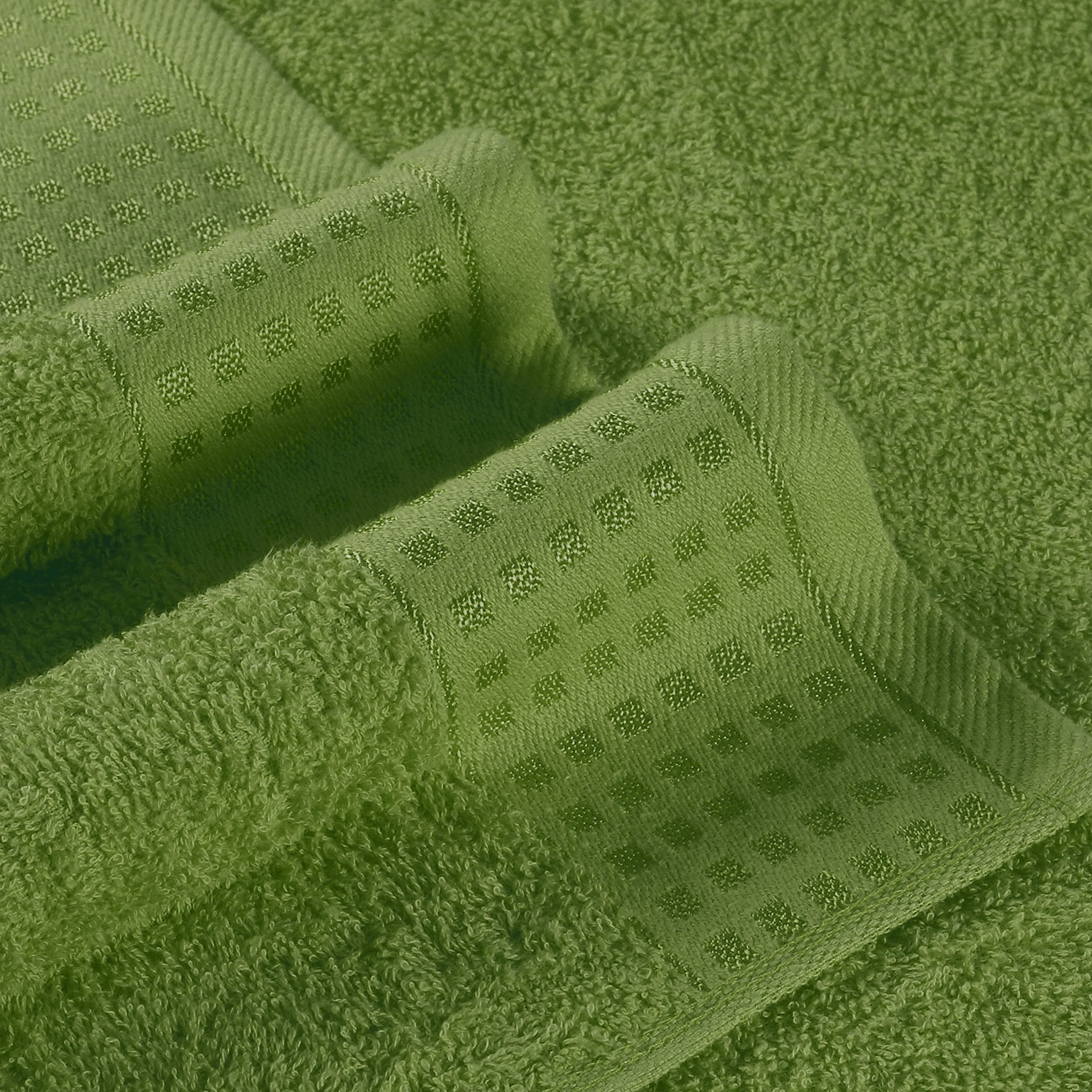 MyOwn 100% Premium Cotton 2 Pack Oversized Bath Towel Set 28x55 inches, Large Bath Towels, Ultra Absorbant Compact Quickdry & Lightweight Towel, Ideal for Gym Travel Camp Pool - Kiwi Green