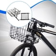 thumbnail image 1 of Colaxi Bicycle Front Cargo Rack Aluminum Alloy Premium Sturdy Convenient Carrier Cycling Equipment Sundries Organizer Bicycle Basket Black High Version, 1 of 8