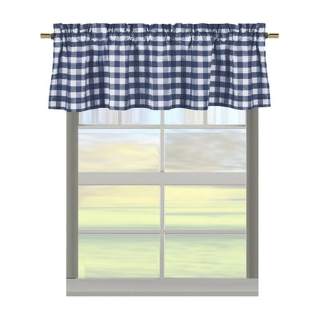 Cotton Rich Gingham Check Kitchen Window Curtain Valance Plaid