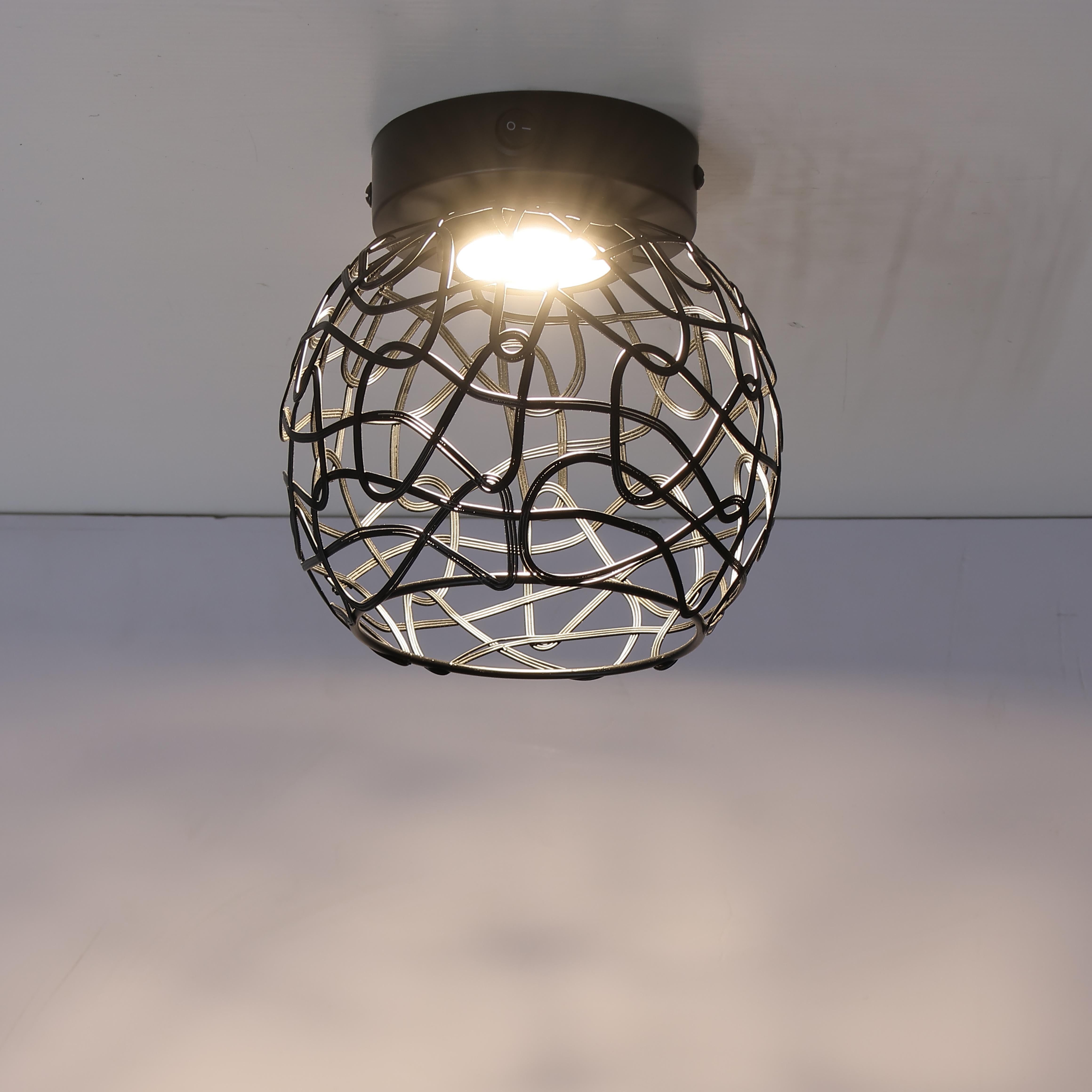 Maichis 12V RV LED Pendant Light Fixture with Built-in Non-Replaceable LED & On/Off Switch - Modern Metal Net Shade for RV, Motorhome, Camper, Trailer Interior & Dining Room Lighting