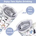 thumbnail image 5 of 40 oz Cute Cat Tumbler with Handle and Straw Lid Cat Lovers Themed Gifts for Women Double Insulated Cup Travel Coffee Mug, 5 of 6